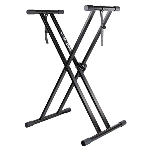 RockJam Xfinity Doublebraced Pre Assembled Keyboard Stand with Locking Straps