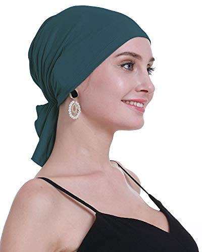 osvyo Bambus Chemo Kopftuch für Frauen mit Haarausfall - Krebspatienten Kopfbedeckung Turban in Versiegelter Verpackung LICHT Olive