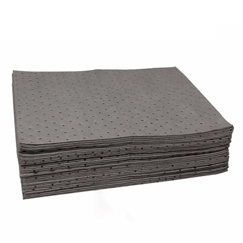 DEWUFAFA Hohes Gewicht Öl & Kraftstoff Absorbierende Pads 40 * 50cm Kontrolle Der Verschüttung, Mehrzweck Ölabsorbierende Matten Für Öl Fett Kühlmittel Flüssigkeiten (4mm, 50-Sheet)