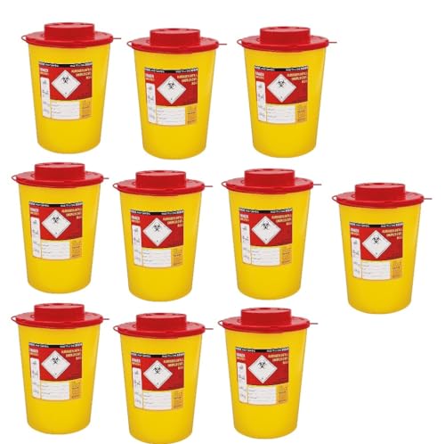 10 x Kanülenabwurfbehälter von carmesin.com Safe-Box 2,2 Ltr.