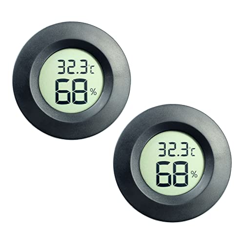 ZHITING 2Pack Thermometer Innen,Thermometer Digital Mini-Hygrometer-Thermometer Digitaler LCD-Monitor Innen-Außen-Feuchtemessgerät für Luftbefeuchter Keller Babyzimmer Fahrenheit oder Celsius