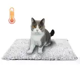 Nobleza Selbstheizende Decke für Hunde & Katzen, Wärmedecke Katze Ohne Strom Winter, Wärmematte Hund, Flauschig Waschbar, Thermodecke für Hunde Outdoor, Geräuschlos rutschfest, 50x40cm