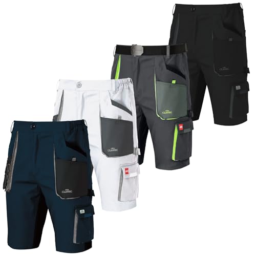 Art.Master Stretch Arbeitsshorts Herren Schwarz Größe 50 - kurze Sommer Männer Arbeitshose 100% Baumwolle Stretchbund und 8 Taschen - bewährt für Metallbau Azubis Instandhaltung Montage Technik Garten
