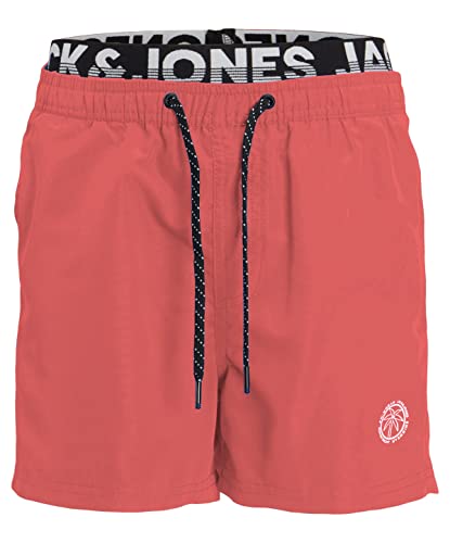 JACK&JONES Jungen JPSTFIJI JJSWIM WB LY SN JNR Boxershorts, Hot Coral, 176