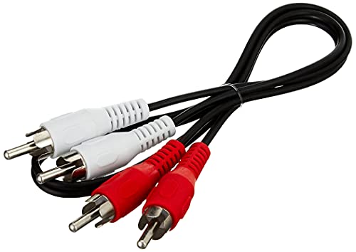 Goobay 50097 Stereo Cinchkabel 0,5m / 2x Cinch-Stecker auf 2x Cinchstecker / RCA Kabel Subwoofer Kabel für Blu Ray Verstärker HiFi Stereo / Cinch Kabel 0,5m / Schwarz