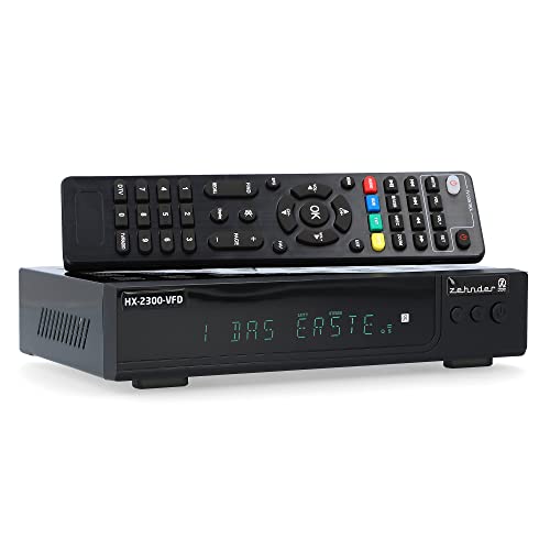 ZEHNDER Sat Receiver für Satellitenschüssel, Sat-Receiver Digital, AAC-LC, PVR, HDMI, SCART, USB, Coaxial, USB 2.0 - Alphanumerisches Display, Einkabel tauglich - HX-2300-VFD HD Satelliten Receiver