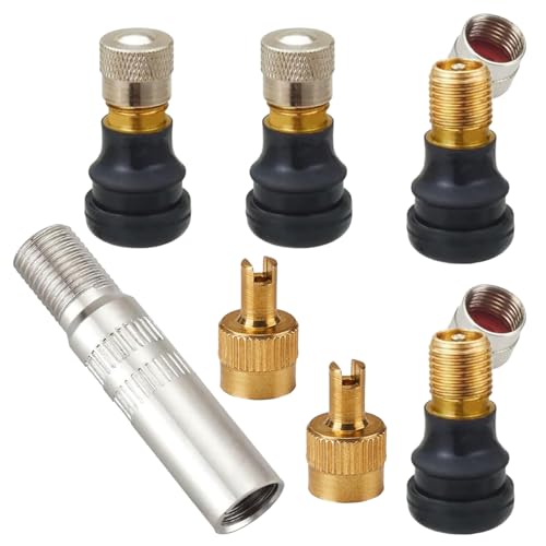 7 Stück Ventilverlängerung E Scooter,Tubeless Ventil,E Scooter Ventilverlängerungs Adapter,Extenderventil für Segway,Ninebot Max G30,G30d,Xiaomi M365,Pro,Pro2,1s,Trittbrett Vmax Vx2