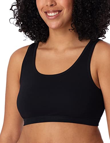 Schiesser Damen 2 Pack Bio Baumwolle-95/5 Organic Bustier, Undurchsichtige, schwarz_174926, 44 (2er Pack)