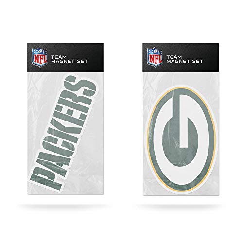 Rico Industries NFL Green Bay Packers Magnet-Set, gestanztes Team-Logo, 2 Stück