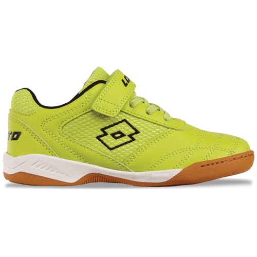 Lotto Unisex Kinder Whizzer T Sneaker, Lime Black, 40 EU
