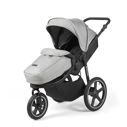 Ickle Bubba Venus Prime Jogger Kinderwagen & Neugenorenenkokon - Schwarz/Space Grau/Schwarz