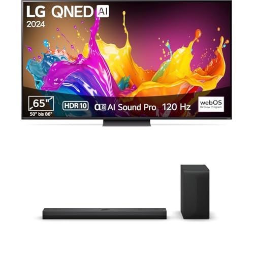 LG Bundle 65QNED86T6A TV 65" (165 cm) QNED Fernseher DS70TY 3.1.1 Dolby Atmos Soundbar (400W) mit kabellosem Subwoofer