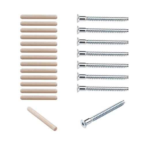 Reparatur-Set/Ersatzteil-Set passend für IKEA KALLAX 2x2 Regal - Schrauben (#104321) und Holzdübel (#101339)