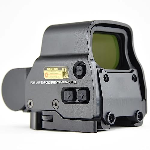 ACEXIER Holographischer Reflex 1x Rotpunktvisier Optik Zielfernrohr Picatinny Weaver 20mm Schnellverschluss-Halterungsbasis für Taktische Jagd Airsoft (Black)
