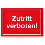 Komma Security Zutritt verboten Hinweis Schild Türschild 30 x 20 cm Warnhinweis Betreten verboten - geeignet Türen Räume Grundstücke Wohnanlagen Hinweisschild Zutritt unbefugte verboten