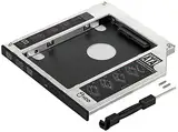 POPPSTAR Laufwerksrahmen für 2,5" SSD HDD Festplatte (7mm, 9,5mm) in 9,5mm Sata 3 CD-DVD Schacht (Notebook, Laptop, etc.), Festplattenrahmen Aufrüstset