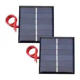 Eawfgtuw Solarmodul mit Leitung, kleines Zellenmodul, Ladegerät, DIY-Modelle, Stromplatine, effizientes Solarmodul-Ladegerät für DIY-Modelle, 0,55 W, 3 V, kleines Zellenmodul (2 Stück)