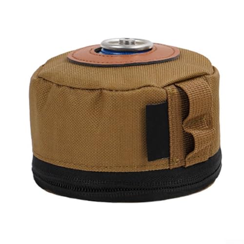 Gaskanister-Abdeckung, Outdoor-Camping, Gastank-Abdeckung, Schutzhülle, Aufbewahrungstasche, Tankhülle für 230 g Tank, Kraftstoffkanister, flacher Gaszylinder-Tankschutz-Abdeckungstasche (Khaki)