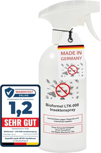 BIOFORMEL LTK-008 Insektenspray für fliegende & kriechende Insekten bekämpfen - Insektenmittel - Anti-Insekten-Spray mit Sofortwirkung - Insektenschutz Spray mit Langzeitschutz (500 ml)