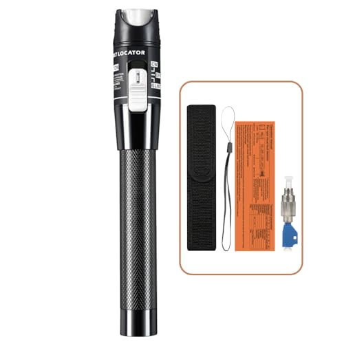 LIAYTRSS 80 mW Visueller Fehlersucher, FTTH Glasfasertester, Faseroptik-Stift mit FC-LC-Adapter für Glasfasertechnik