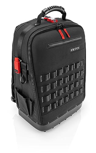 KNIPEX Modular X18 Werkzeugrucksack, leer, 58 Steckmöglichkeiten, 18 l Volumen, mit Laptop-Fach, stabile Bodenschale, 530 x 340 x 210 mm, 00 21 50 LE