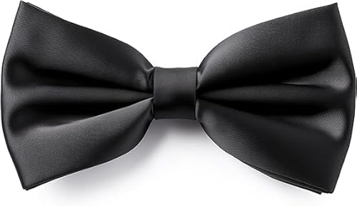 wuptlfe Pre-tied Paisley Bow Tie for Wedding Party Adjustable Bowties-Black