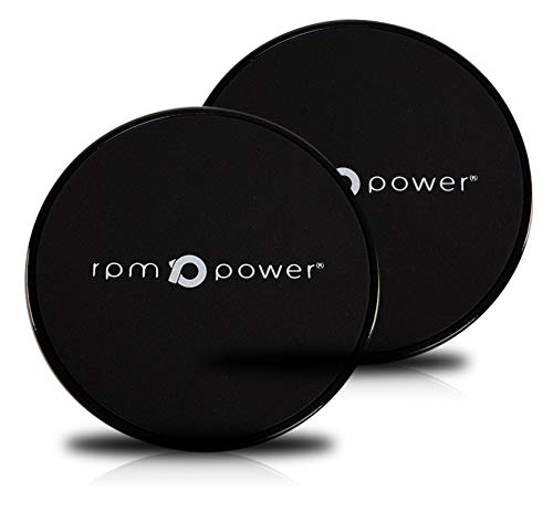 Core Sliders von RPM Power – fokussiertes Kerntraining für straffe, geformte Bauchmuskeln – Ganzkörpertraining – doppelseitig – geeignet für alle Böden (schwarz)