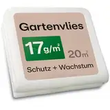 Praknu Gartenvlies für Pflanzen 17g/m² – 20m² (2x10m) - ?????????????? Wachstumsvlies für Beete - Wasserdurchlässig & UV-stabil – Schutz vor Frost, Schädlingen & Unkraut