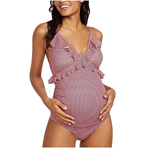 DondPO Umstandsbademode Damen Tankini Bikini Badeanzug Große Größen XXL Hose Badeanzug Schwangerschaft Umstandsbadeanzug Umstandsbademode Sexy Maternity Set Tankini Bikini Umstands Bademode New