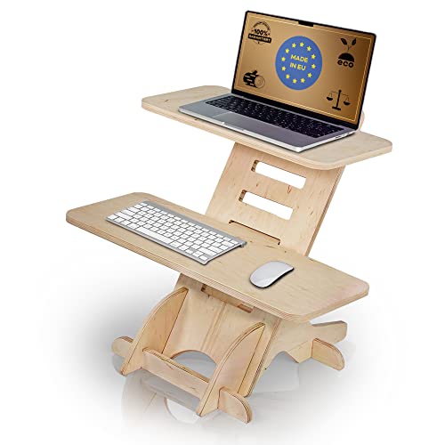 Stehschreibtisch Aufsatz | Stehpult Holz| Standing Desk | Ständer | Schreibtischaufsatz Holz | Stehpulte | Standsome Stehschreibtisch | Steh Schreibtisch | Made in EU