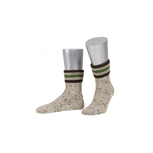 Almbock bayerische Trachtensocken für Herren - Tracht Stulpen in den Größen 40-47 - Trachtensocke handverarbeitet, kurz und beige