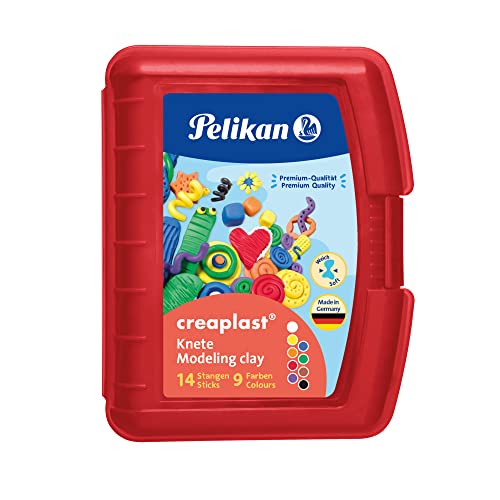 Pelikan 2056080 198/9R Modelliermassen Kinderknete Creaplast, 300g, rot