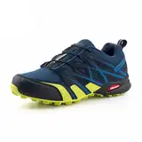 Hitmars Trailrunning Schuhe Traillaufschuhe Herren Damen Wanderschuhe Trail Running Schuhe Trekking Turnschuhe Outdoor Laufschuhe Leicht Atmungsaktiv Blau-Grün EU 44