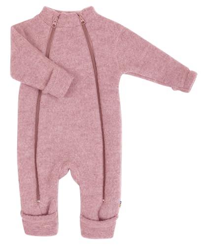 Joha Baby Mädchen Jungen Wagenanzug Wollfleece Merino-Wolle, Größe:80, Farbe:Old Rose