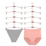 SUNTRADE Metall-Unterwäsche-Büstenhalter, langlebige Hosen-Kleiderbügel mit Clips, für Dessous-Shop, 10 Stück (Roségold-B1)