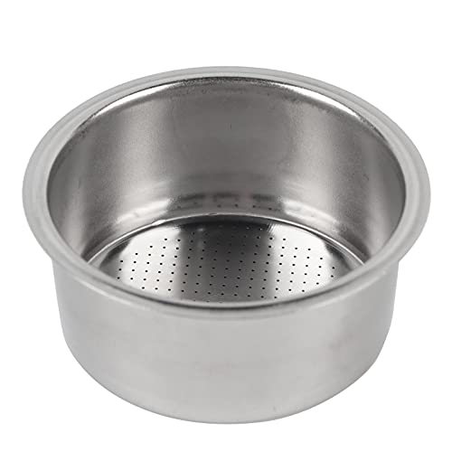 Atyhao Kaffeefilterkorb Edelstahl Kaffee 2 Tassen Druckfilterkorb Sieb