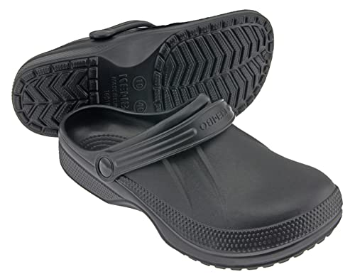 Clogs Gartenschuhe Badeschuhe Pantoletten - geschlossen - (Black, eu_Footwear_Size_System, Adult, Numeric, Wide, Numeric_48)