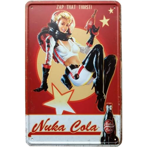 Fallout Metal Sign "Nuka Cola Girl"