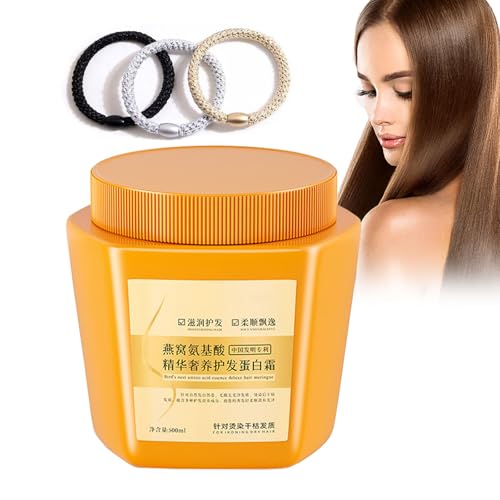 Amino Acid Essence Luxury Nourishing Hair Protein Cream, 500ml Amino Acid Essence Hair Care, Amino Acid Essence Hair Protein Cream, Repairing Essence Hair Mask for Dry Damaged Hair