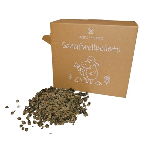 agrar-store Schafwollpellets Bio Langzeitdünger aus Schafwolle, 1-15Kg organischer Dünger für Pflanzen (2 Kg)