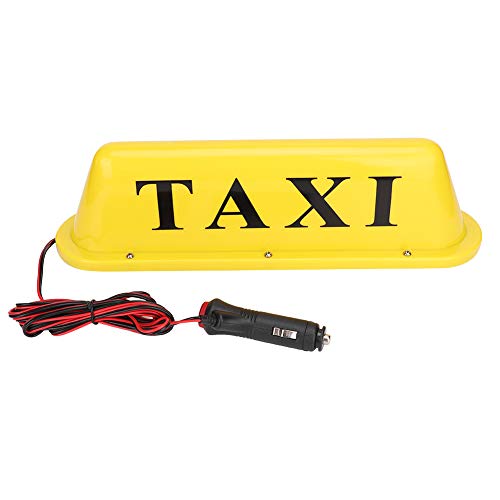 Joyzan Magnetisches Taxi Cab Sign, DC12V Wasserdicht Leuchtschild Topper Universal Auto LED Birnen Taxi Cab Roof Top Sign Light Licht Shell Topper mit versiegelter Basis(Gelb)