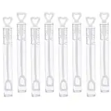 24x Seifenblasen Röhrchen Weiß mit Herz Wedding Bubbles Hochzeit Mitbringsel Dekoration