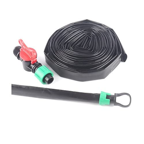 FBANULPEX Drip Tape Bewässerungsschläuche,Flache Rohre 2-Loch × Abstand 40 cm Tropfband-Tropfbewässerungssystem-Kits(5m Kits)