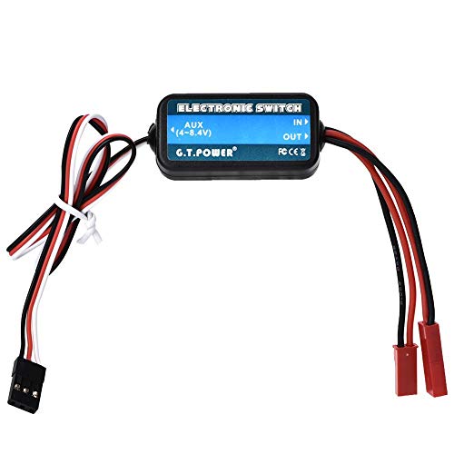 RC Auto Elektrischer Schalter, Ferngesteuertes Auto E-Schalter - DC 4-8,4V - 7A Receiver Switch Ersatzteil Zubehör für alle RC Auto