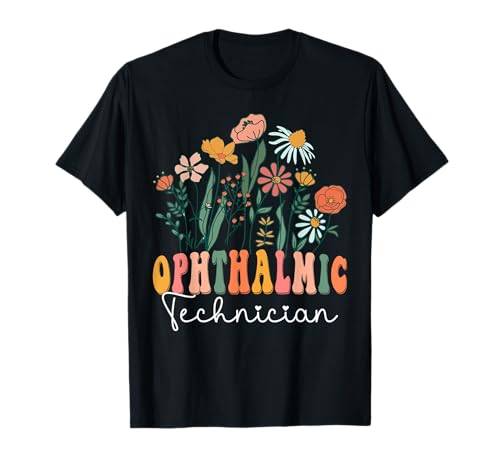Retro-Wildblumen-T-Shirts für Augenheilkundler mit Blumenmuster T-Shirt