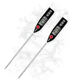 2 Stück Digitale Küchenthermometer, thermometer kochen mit langen Sonden, wasserthermometer, Thermometer zum Kochen Grillthermometer, für die Küche zum Backen, Babynahrung