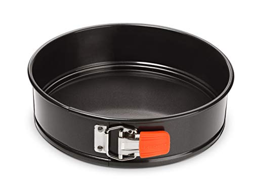 Le Creuset Antihaft Springform, Rund, Ø 26 cm, Sauerteigbeständig, Aus Karbonstahl gefertigt, Anthrazit/Orange, 94101800000000