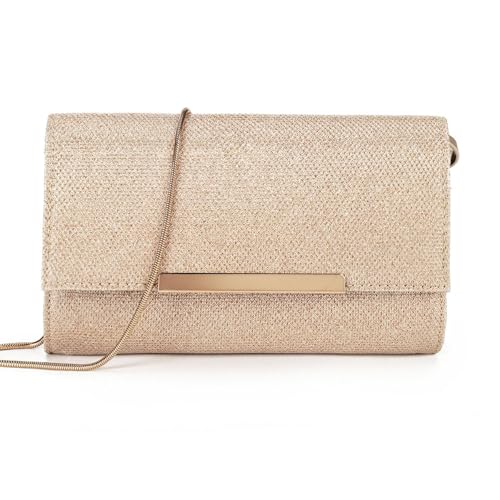 AFKOMST Clutch-Geldbörsen für Frauen, kleine Crossbody-Taschen und Sommer-Stroh-Strandhandtaschen mit Crossbody-Kettenriemen