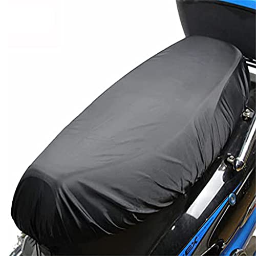 ZIYUEZIKUN Sitzbankabdeckung,Motorrad Sitzbankbezug Oxfordtuch + PU Tuch, Motorrad Roller Moped Sitzbezug Sitz Motorradbezug Leichte Sitzbezug Outdoor Wasserdicht Regen Staub UV Schutz (XXL, Black)