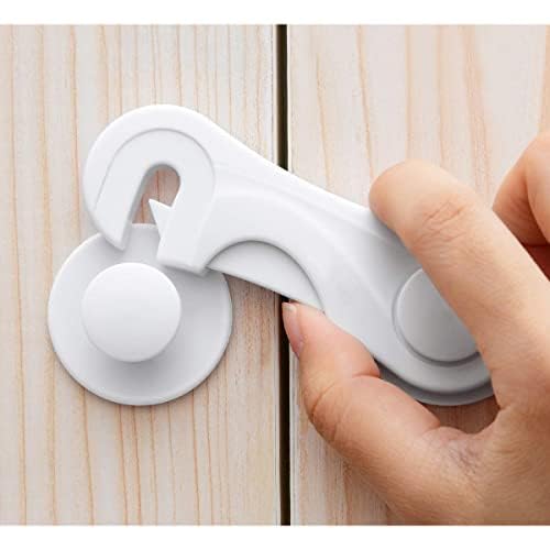 Cabinet Locks, Child Safety Locks 10 Pack, Baby Safety Cabinet Locks, Baby Proofing Cabinet Kitchen System with Strong Adhesive Tape